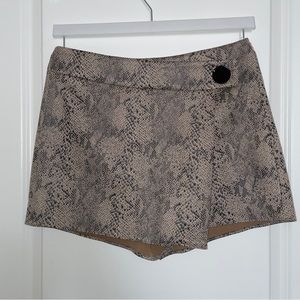 Faux Suede Mini Skort